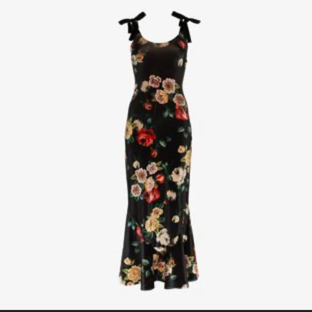The Attico
Printed Strappy Velvet Dress